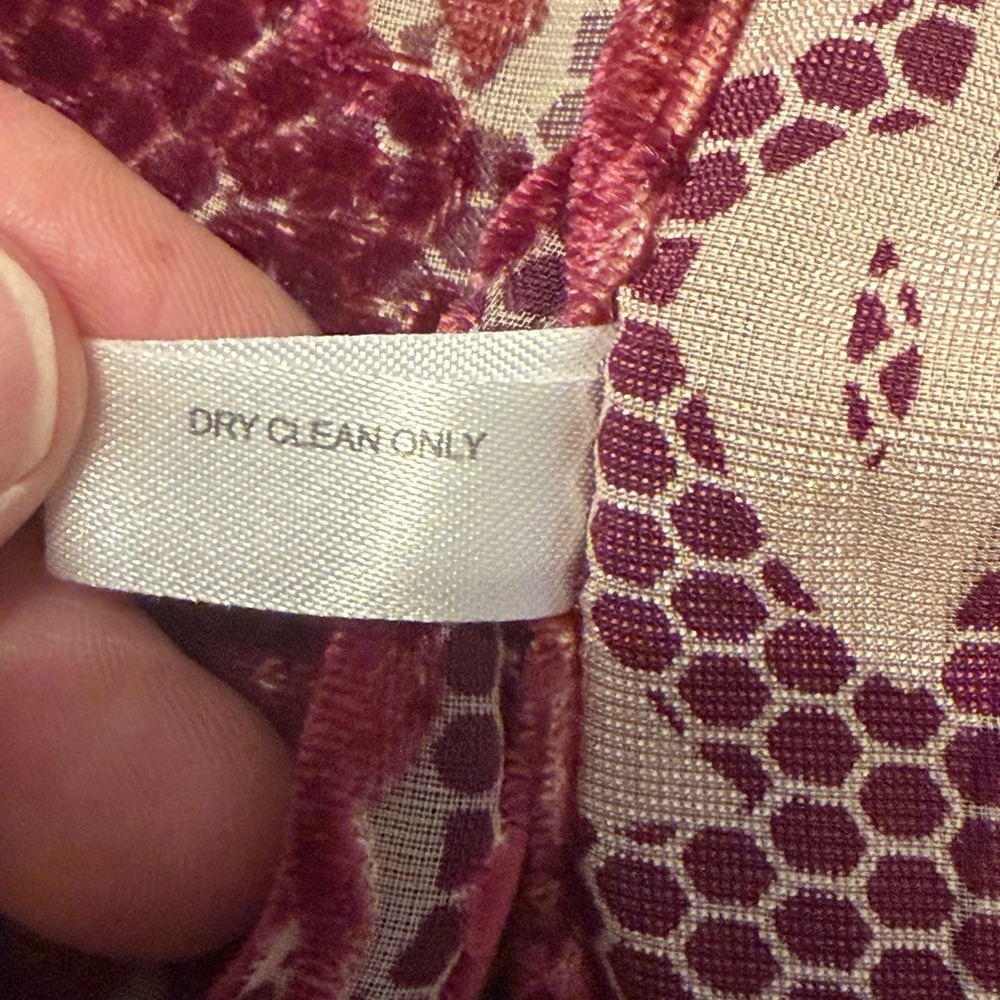 Reversible Floral scarf Burgundy/Beige Viscose Nylon Dry Clean Only - Picture 11 of 12